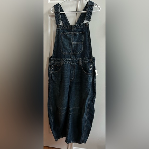 NWT Free People We The Free Good Luck Barrel Overalls - Picture 5 of 6